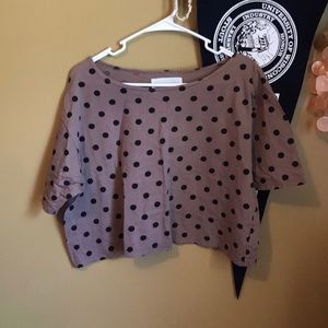 Free People Polka Dot Crop Top